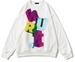 画像1: Unisex  three-dimensional color letters print Crew Neck sweatshirt Pullover　 ユニセックス 男女兼用立体カラーレタープリントスウェット トレーナー (1)