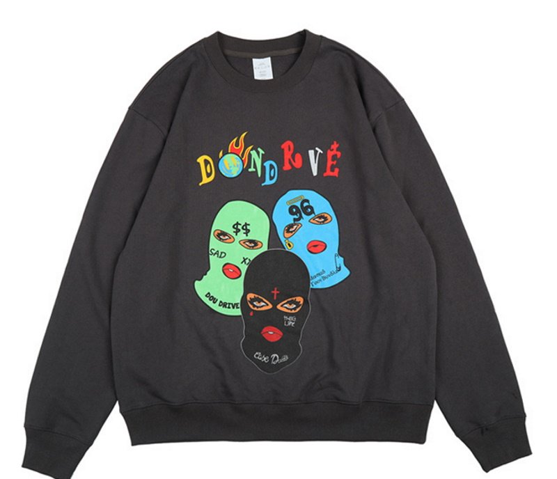 画像8: Unisex NAGRI Mask print Crew Neck sweatshirt Pullover  ユニセックス 男女兼用NAGRIマスクプリントスウェット トレーナー (8)