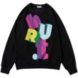 画像2: Unisex  three-dimensional color letters print Crew Neck sweatshirt Pullover　 ユニセックス 男女兼用立体カラーレタープリントスウェット トレーナー (2)