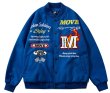 画像2: MOVE emblem BASEBALL JACKET baseball uniform jacket blouson  ユニセックス 男女兼用MOVEレーシングエンブレム刺繍 スタジアムジャンパー スタジャン MA-1 ボンバー ジャケット ブルゾン (2)