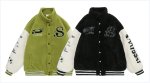 画像5: lovers  alphabet embroidery BASEBALL JACKET baseball uniform jacket blouson  ユニセックス 男女兼用アルファベット刺繍フリース スタジアムジャンパー スタジャン MA-1 ボンバー ジャケット ブルゾン (5)