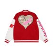 画像6: Broken Heart & Band Aid embroidery BASEBALL JACKET baseball uniform jacket blouson  ユニセックス 男女兼用ブロークンハート＆バンドエイド刺繍スタジアムジャンパー スタジャン MA-1 ボンバー ジャケット ブルゾン (6)