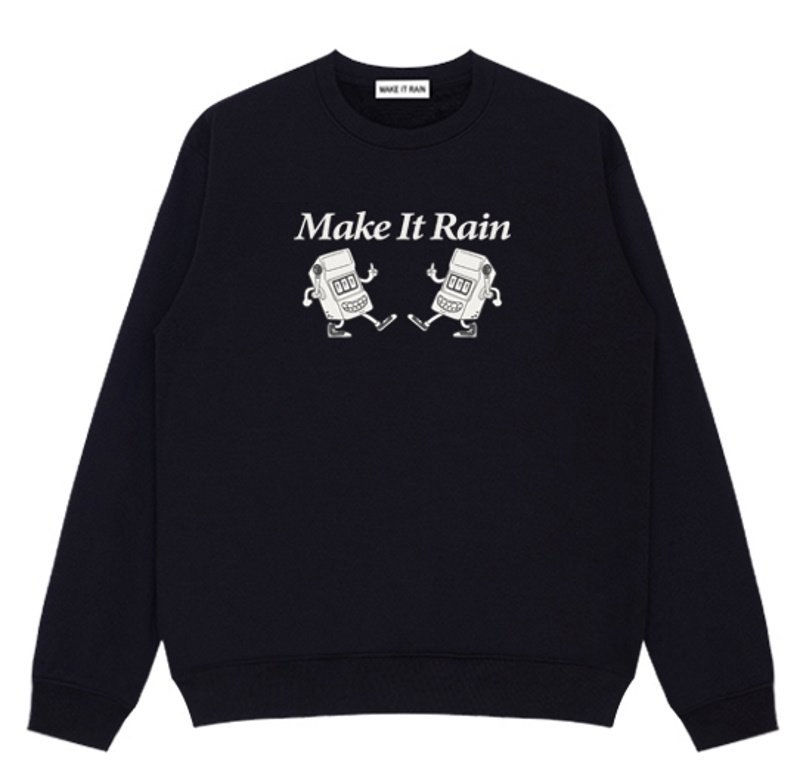 画像2: Unisex  MAKE IT RAIN slot print sweatshirtCrew Neck Pullover  ユニセックス 男女兼用スロットプリントスウェット トレーナー (2)