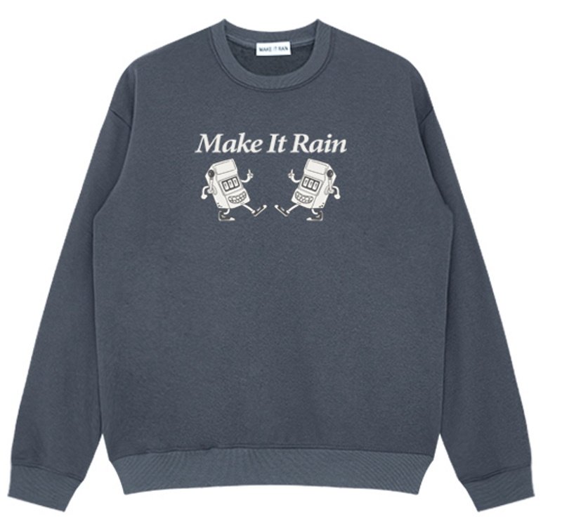 画像3: Unisex  MAKE IT RAIN slot print sweatshirtCrew Neck Pullover  ユニセックス 男女兼用スロットプリントスウェット トレーナー (3)