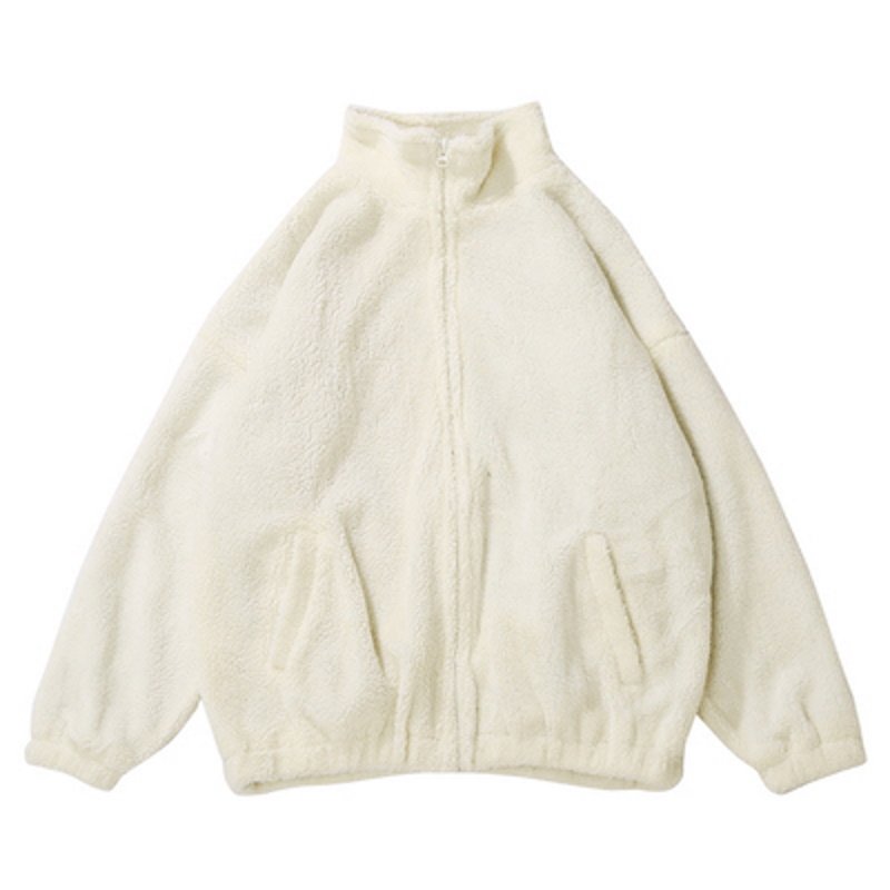 画像8: Oversized back bear embroidered fleece jacket coat blouson   ユニセックス 男女兼用オーバーサイズバックビッグベア熊フリースジジャケット ブルゾン (8)