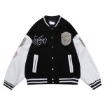 画像4: extremecause embroidery BASEBALL JACKET baseball uniform jacket blouson  ユニセックス 男女兼用extremecause ボーイズ刺繍スタジアムジャンパー スタジャン MA-1 ボンバー ジャケット ブルゾン (4)