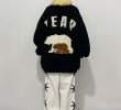 画像5: Oversized back bear embroidered fleece jacket coat blouson   ユニセックス 男女兼用オーバーサイズバックビッグベア熊フリースジジャケット ブルゾン (5)