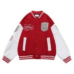 画像3: extremecause embroidery BASEBALL JACKET baseball uniform jacket blouson  ユニセックス 男女兼用extremecause ボーイズ刺繍スタジアムジャンパー スタジャン MA-1 ボンバー ジャケット ブルゾン (3)