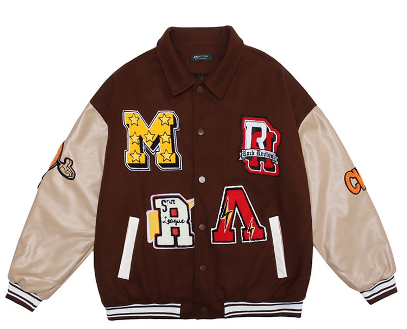 画像4: Little gang hip hop sukajan embroidery BASEBALL JACKET baseball uniform jacket blouson  ユニセックス 男女兼用ちびっこギャングヒップホップ刺繍スタジアムジャンパー スタジャン MA-1 ボンバー ジャケット ブルゾン (4)