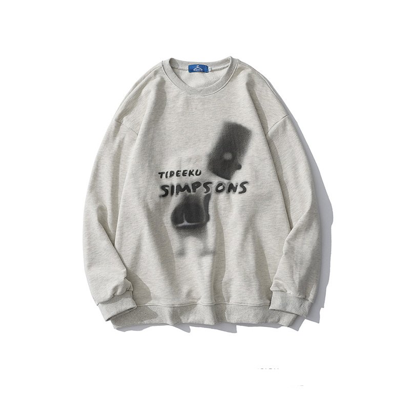 画像2: Unisex Silhouette Simpson round neck sweater  ユニセックス 男女兼用シルエットシンプソンスウェットトレーナー  (2)