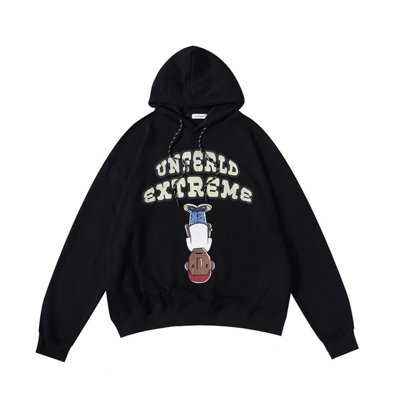 画像2: UnisexUpside down hip hop boy print hoodie  ユニセックス 男女兼用逆さまヒップホップボーイフーディー スウェット パーカー (2)