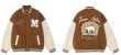 画像7: polar bear emblem BASEBALL JACKET baseball uniform jacket blouson  ユニセックス 男女兼用シロクマベアスタジアムジャンパー スタジャン MA-1 ボンバー ジャケット ブルゾン (7)