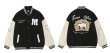 画像6: polar bear emblem BASEBALL JACKET baseball uniform jacket blouson  ユニセックス 男女兼用シロクマベアスタジアムジャンパー スタジャン MA-1 ボンバー ジャケット ブルゾン (6)