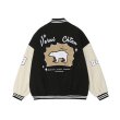 画像9: polar bear emblem BASEBALL JACKET baseball uniform jacket blouson  ユニセックス 男女兼用シロクマベアスタジアムジャンパー スタジャン MA-1 ボンバー ジャケット ブルゾン (9)