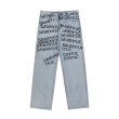 画像2: Unisex loose straight legAlphabet logo print denim pants trousers 　男女兼用ユニセックス アルファベットロゴプリントカジュアルパンツ ジーンズ (2)