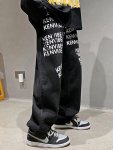 画像5: Unisex loose straight legAlphabet logo print denim pants trousers 　男女兼用ユニセックス アルファベットロゴプリントカジュアルパンツ ジーンズ (5)