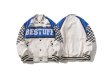 画像3: checkerboard stitching BASEBALL JACKET baseball uniform jacket blouson  ユニセックス 男女兼用レザーチェッカーボードステッチスタジアムジャンパー スタジャン MA-1 ボンバー ジャケット ブルゾン (3)