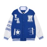 画像2: LA print BASEBALL JACKET baseball uniform jacket blouson  ユニセックス 男女兼用LAプリントスタジアムジャンパー スタジャン MA-1 ボンバー ジャケット ブルゾン (2)