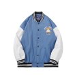 画像4: Good bear & bad bear print BASEBALL JACKET baseball uniform jacket blouson  ユニセックス 男女兼用グッドベア＆バッドベアプリントスタジアムジャンパー スタジャン MA-1 ボンバー ジャケット ブルゾン (4)