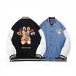 画像5: Good bear & bad bear print BASEBALL JACKET baseball uniform jacket blouson  ユニセックス 男女兼用グッドベア＆バッドベアプリントスタジアムジャンパー スタジャン MA-1 ボンバー ジャケット ブルゾン (5)