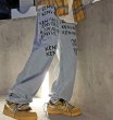 画像7: Unisex loose straight legAlphabet logo print denim pants trousers 　男女兼用ユニセックス アルファベットロゴプリントカジュアルパンツ ジーンズ (7)