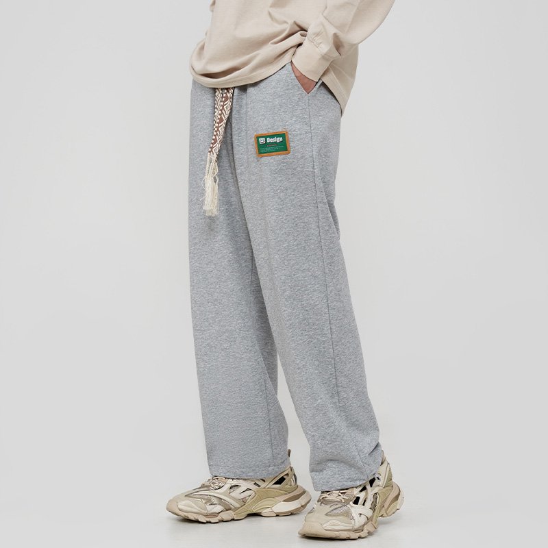 画像7: Unisex  jacquard drawstring hip-hop straight leg pants casual pantsants trousers 　男女兼用ユニセックスジャカードドローストリング カジュアルパンツ  (7)