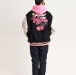 画像4: VOTE21Cherry applique embroidery BASEBALL JACKET baseball uniform jacket blouson  ユニセックス 男女兼用VOTE21チェリー刺繍スタジアムジャンパー スタジャン MA-1 ボンバー ジャケット ブルゾン (4)