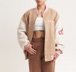 画像3: VOTE21Cherry applique embroidery BASEBALL JACKET baseball uniform jacket blouson  ユニセックス 男女兼用VOTE21チェリー刺繍スタジアムジャンパー スタジャン MA-1 ボンバー ジャケット ブルゾン (3)