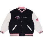 画像5: VOTE21Cherry applique embroidery BASEBALL JACKET baseball uniform jacket blouson  ユニセックス 男女兼用VOTE21チェリー刺繍スタジアムジャンパー スタジャン MA-1 ボンバー ジャケット ブルゾン (5)