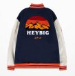 画像2: Little Nili American embroidery BASEBALL JACKET baseball uniform jacket blouson  ユニセックス 男女兼用HEY BIGスタジアムジャンパー スタジャン MA-1 ボンバー ジャケット ブルゾン (2)