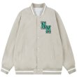 画像1: momamual embroidery BASEBALL JACKET baseball uniform jacket blouson  ユニセックス 男女兼用NMロゴスタジアムジャンパー スタジャン MA-1 ボンバー ジャケット ブルゾン (1)