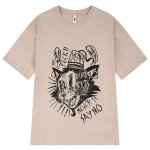 画像1: Tom and Jerry surprised Tom print Short Sleeve T-shirt　ユニセックス 男女兼用サプライズトムプリント半袖Tシャツ (1)