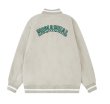 画像2: momamual embroidery BASEBALL JACKET baseball uniform jacket blouson  ユニセックス 男女兼用NMロゴスタジアムジャンパー スタジャン MA-1 ボンバー ジャケット ブルゾン (2)