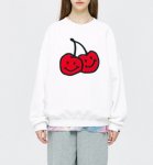 画像5: Women's KIRS cherry smiley round neck sweaterSweat Pullover　　ユニセックススマイルチェリースウェットプルオーバー  トレーナー (5)