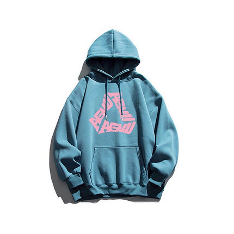 画像8: Unisex letter hoodie sweater  ユニセックス男女兼用トライアングルレタープリントフーディー スウェット パーカー (8)