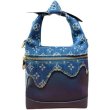 画像1: washed denim diagonal bag Tote Bag  ウォッシュデニムダイアゴナルトートバッグ  (1)