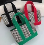 画像7: hinestone canvas diamond Tote Bag  ラインストーンキャンバスミニトートバッグ  (7)