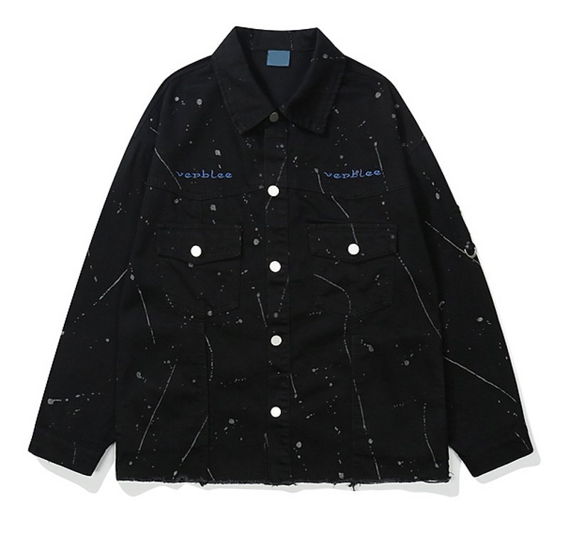 画像2: Paint denim G Jean jacket blouson  ユニセックス 男女兼用ペイントデニムGジャン ジャケット ブルゾン (2)
