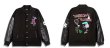 画像3: Dice & Purple A Logo mbroidery BASEBALL JACKET baseball uniform jacket blouson  ユニセックス 男女兼用 サイコロ＆パープルAロゴ刺繍スタジアムジャンパー スタジャン MA-1 ボンバー ジャケット ブルゾン (3)