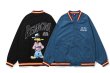 画像5: Daffy Ducke mbroidery BASEBALL JACKET baseball uniform jacket blouson  ユニセックス 男女兼用 ダフィー・ダック刺繍スタジアムジャンパー スタジャン MA-1 ボンバー ジャケット ブルゾン (5)