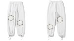 画像5: Unisex retro simple Circle letter printing sports sweatpants 　男女兼用ユニセックス サークルロゴスウェットパンツ (5)