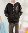 画像6: Dice & Purple A Logo mbroidery BASEBALL JACKET baseball uniform jacket blouson  ユニセックス 男女兼用 サイコロ＆パープルAロゴ刺繍スタジアムジャンパー スタジャン MA-1 ボンバー ジャケット ブルゾン (6)