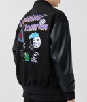 画像5: Dice & Purple A Logo mbroidery BASEBALL JACKET baseball uniform jacket blouson  ユニセックス 男女兼用 サイコロ＆パープルAロゴ刺繍スタジアムジャンパー スタジャン MA-1 ボンバー ジャケット ブルゾン (5)