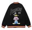 画像6: Daffy Ducke mbroidery BASEBALL JACKET baseball uniform jacket blouson  ユニセックス 男女兼用 ダフィー・ダック刺繍スタジアムジャンパー スタジャン MA-1 ボンバー ジャケット ブルゾン (6)