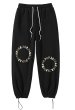 画像1: Unisex retro simple Circle letter printing sports sweatpants 　男女兼用ユニセックス サークルロゴスウェットパンツ (1)