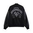 画像2: forget letter logo embroidery BASEBALL JACKET baseball uniform jacket blouson  ユニセックス 男女兼用forgetレターロゴスタジアムジャンパー スタジャン MA-1 ボンバー ジャケット ブルゾン (2)