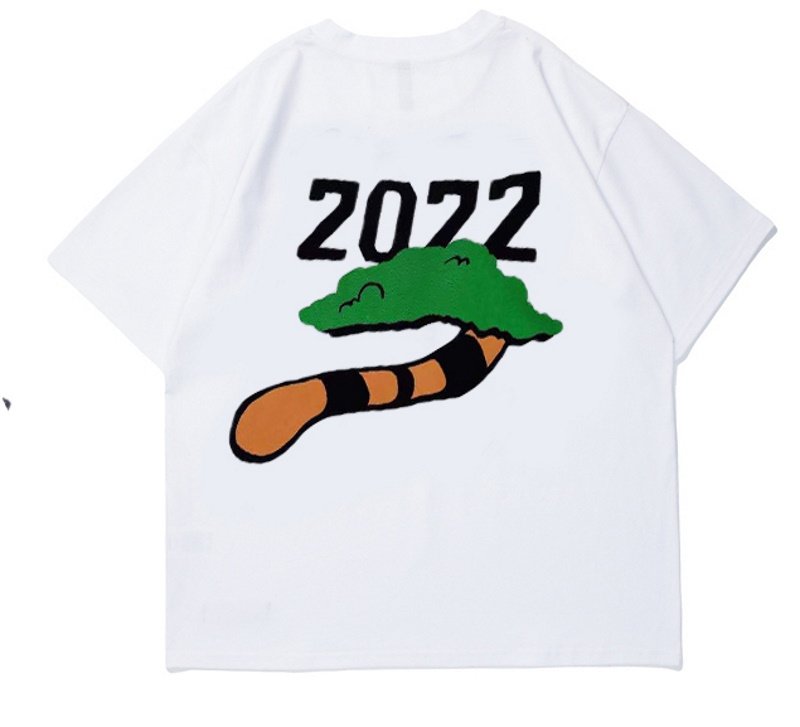 画像2: new tiger print print Short Sleeve T-shirt ユニセックス 男女兼用ニュータイガー虎プリント半袖Tシャツ (2)