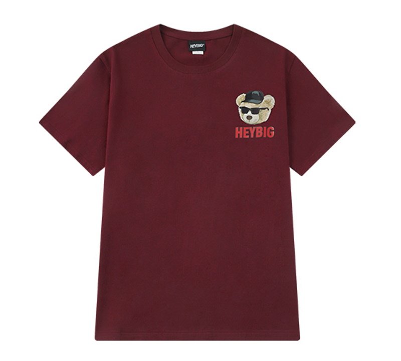 画像4: HEY BIG skateboard bear print Short Sleeve T-shirt ユニセックス 男女兼用HEY BIGスケートボードベアプリント半袖Tシャツ (4)