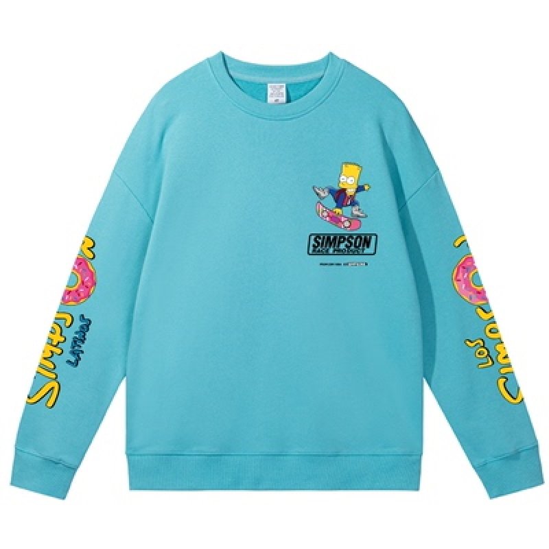 画像5: 22SS Unisex Simpson The Simpsons Sleeve Print Sweat Pullover 男女兼用 ラウンドネック シンプソン シンプソンズ ショルダープリント スウェット トレーナー プルオーバー (5)