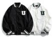 画像5: Loose Double cross Letter Embroideryembroidery BASEBALL JACKET baseball uniform jacket blouson  ユニセックス 男女兼用ダブルクロス バツレター刺繡スタジアムジャンパー スタジャン MA-1 ボンバー ジャケット ブルゾン (5)